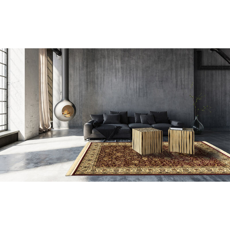 ΧΑΛΙ PERSIA 1533 BURGUNDY ΜΕ ΚΡΟΣΣΙ - 080X150  NewPlan - Image 5