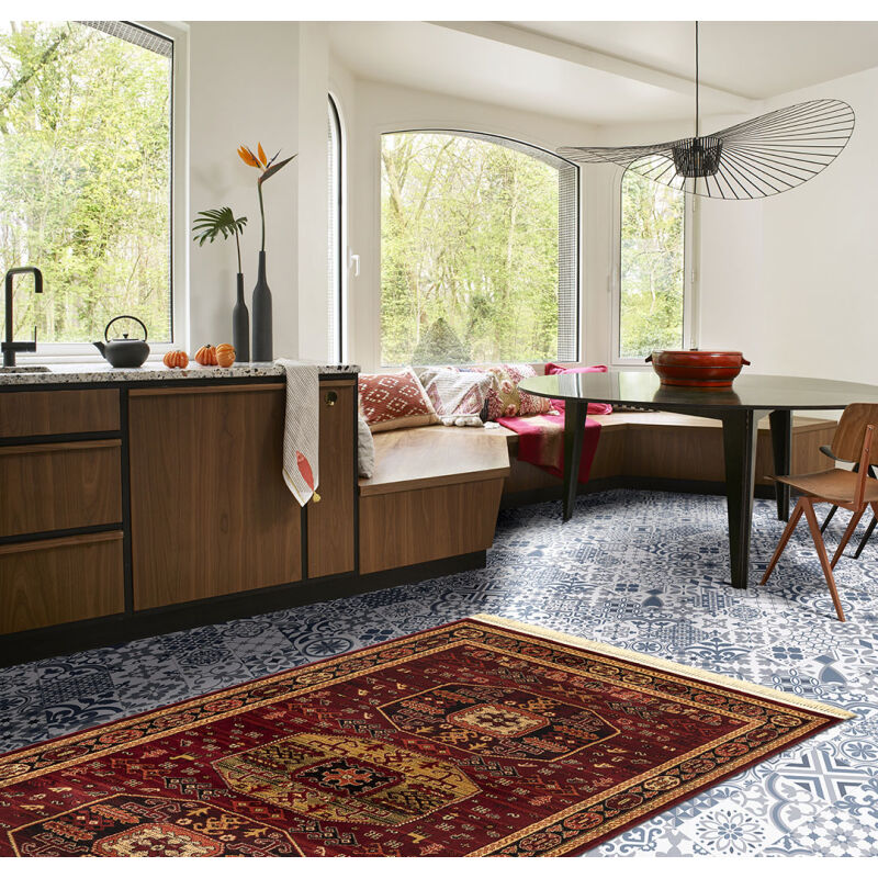 ΧΑΛΙ PERSIA 6057 BURGUNDY ΜΕ ΚΡΟΣΣΙ - 200X250  NewPlan - Image 5