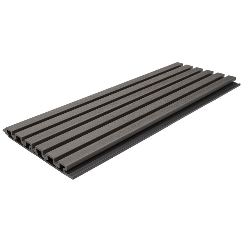 WPC PANEL 2ης ΓΕΝΙΑΣ ΜΕ 3D ΠΗΧΑΚΙΑ 25/147.5mm D.GREY 5570 NewPlan - Image 3