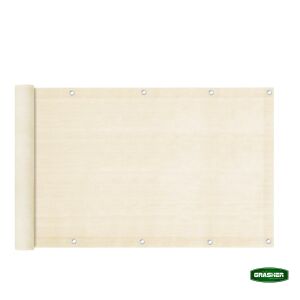 Διαχωριστικό Δίχτυ Μπαλκονιού 160gr/m² Εκρού 0,75x6m GRASHER Με Κρίκους