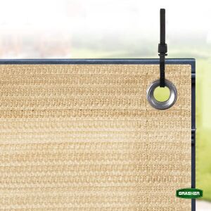 Διαχωριστικό Δίχτυ Περίφραξης 160gr/m² Εκρού 150mmx6m GRASHER Με Κρίκους