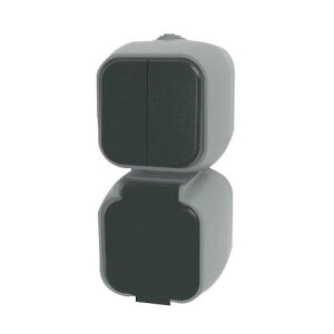 GEYER ΠΡΙΖΑ+ΔΙΑΚΟΠΤΗΣ A/R IP54 H2-B120GVM-W ΛΕΥΚΟΣ GEYER