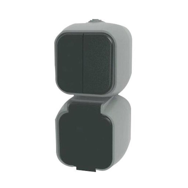 GEYER ΠΡΙΖΑ+ΔΙΑΚΟΠΤΗΣ A/R IP54 H2-B120GVM-W ΛΕΥΚΟΣ GEYER