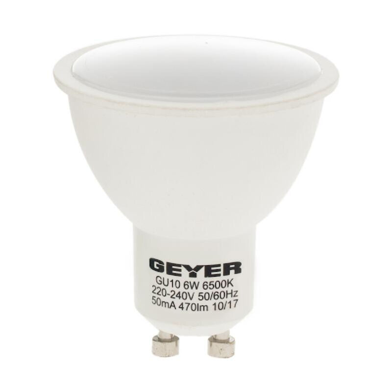 GEYER ΛΑΜΠΑ ΣΠΟΤ LED GU10 5W ΛΕΥΚΟ 470LM LHGC6E GEYER