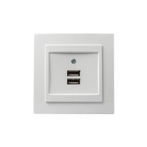 GEYER ΧΩΝΕΥΤΗ ΠΡΙΖΑ ΡΕΥΜΑΤΟΣ ΜE 2 Θύρες USB NILSON ΛΕΥΚΗ 24111081 GEYER