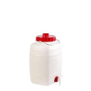 Βαρελάκι Πλαστικό ICS SPA 10lt Με φαρδύ Καπάκι + Κάνουλα