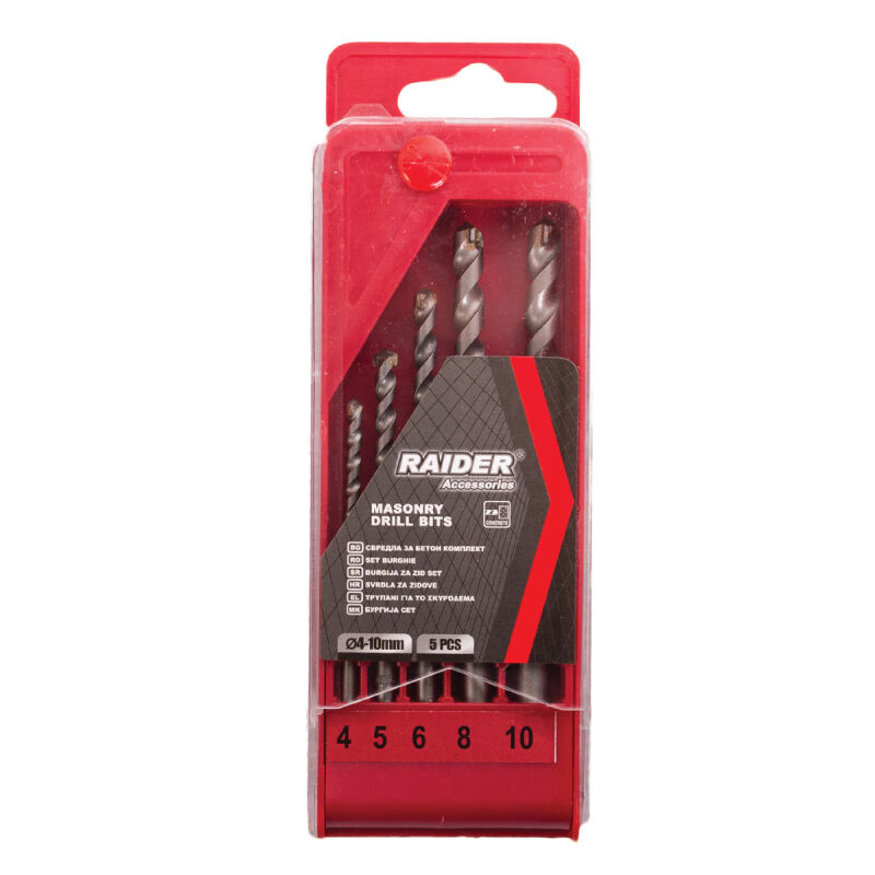 RAIDER ΤΡΥΠΑΝΙ ΜΠΕΤΟΥ ΑΠΛΑ ΣΕΤ 5τεμ 4-10ΜΜ 157113 RAIDER