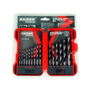 RAIDER ΤΡΥΠΑΝΙ ΞΥΛΟΥ ΑΚΙΔΟΣ ΣΕΤ 15τεμ 3-10ΜΜ 157791 RAIDER