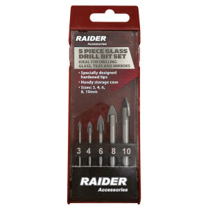 RAIDER ΤΡΥΠΑΝΙ ΓΥΑΛΙΟΥ ΣΕΤ 5τεμ 3-10ΜΜ 157798 RAIDER