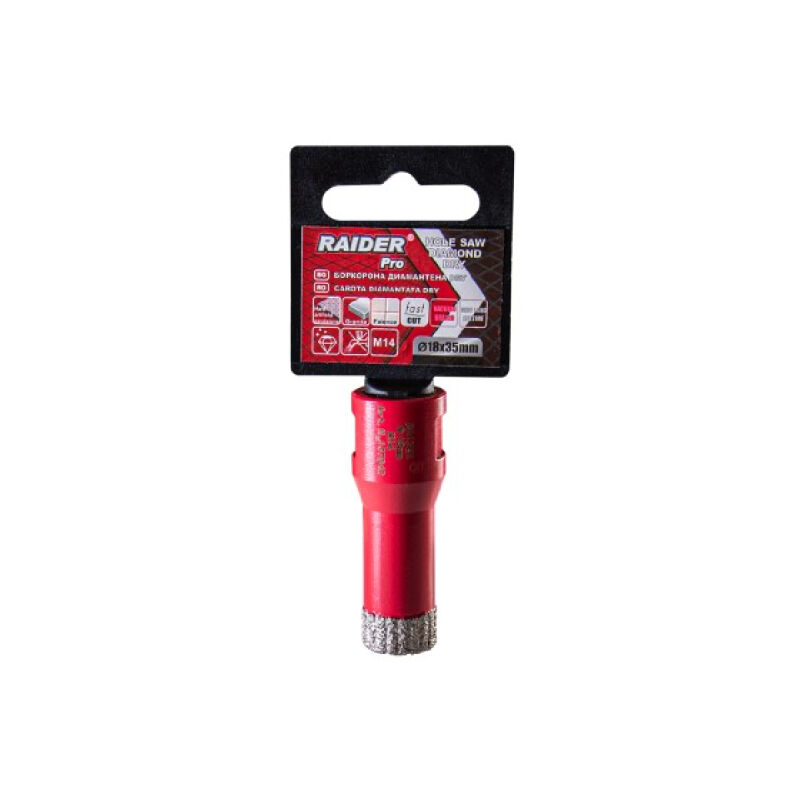 RAIDER ΠΟΤΗΡΟΤΡΥΠΑΝΟ ΔΙΑΜΑΝΤΕ M14 Φ18mm 157842 RAIDER