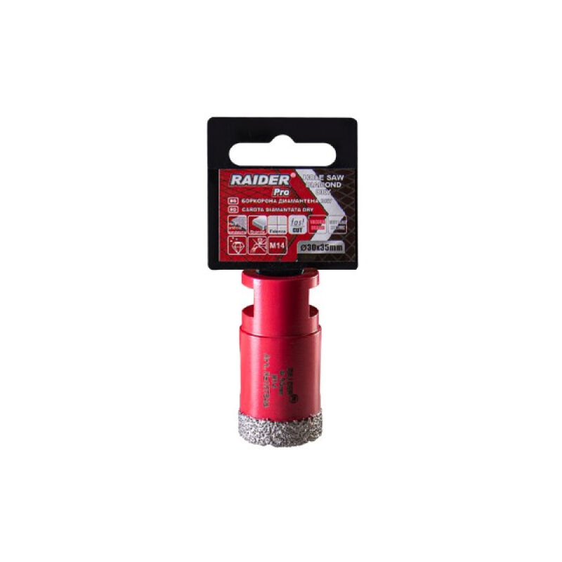 RAIDER ΠΟΤΗΡΟΤΡΥΠΑΝΟ ΔΙΑΜΑΝΤΕ M14 Φ30mm 157846 RAIDER
