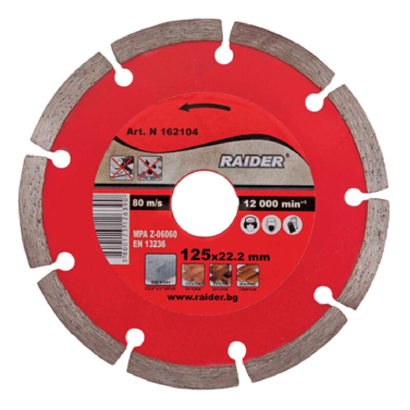 RAIDER ΔΙΣΚΟΣ ΚΟΠΗΣ ΔΙΑΜΑΝΤE DRY 115ΜΜ 162101 RAIDER