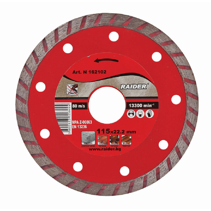 RAIDER ΔΙΣΚΟΣ ΚΟΠΗΣ ΔΙΑΜΑΝΤE TURBO 115ΜΜ 162102 RAIDER
