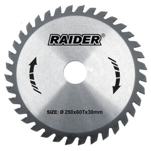 RAIDER ΔΙΣΚΟΣ ΚΟΠΗΣ ΞΥΛΟΥ Φ30/Φ250/60Δόντια 163117 RAIDER