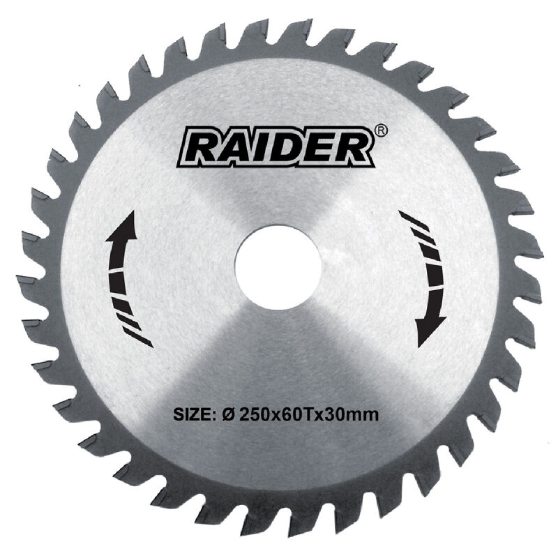RAIDER ΔΙΣΚΟΣ ΚΟΠΗΣ ΞΥΛΟΥ Φ30/Φ250/60Δόντια 163117 RAIDER