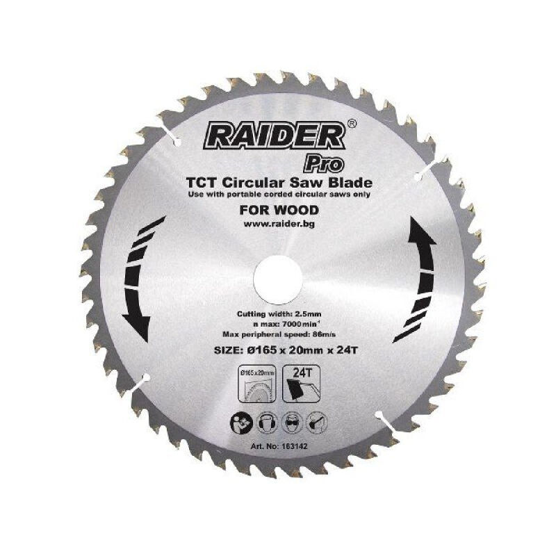 RAIDER ΔΙΣΚΟΣ ΚΟΠΗΣ ΞΥΛΟΥ Φ30/Φ235/48Δόντια 163142 RAIDER