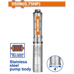 WADFOW ΥΠΟΒΡΥΧΙΑ ΑΝΤΛΙΑ ΠΗΓΑΔΙΩΝ ΙΝΟΧ 4" / 550W / 0.75ΗΡ (WWPDA02)