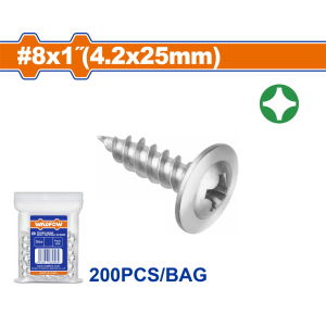 WADFOW ΛΑΜΑΡΙΝΟΒΙΔΑ ΦΑΡΔΥ ΚΕΦΑΛΙ WAFFER 8 Χ 1" / 4.2 X 25mm 200TEM (WXS7913)