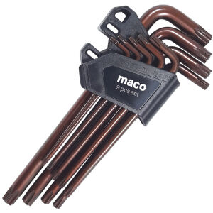 ΚΛΕΙΔΙΑ MACO  MC.0121600 TORX ΜΕ ΤΡΥΠΑ 9 ΤΕΜΑΧΙΩΝ Τ10-Τ50