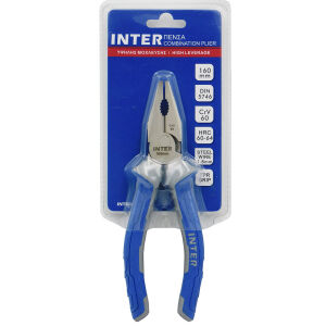ΠΕΝΣΕΣ INTER 718950 ΥΨΗΛΗΣ ΜΟΧΛΕΥΣΗΣ 160mm CrV 60  ΜΠΛΕ ΓΚΡΙ TPR ΛΑΒΗ
