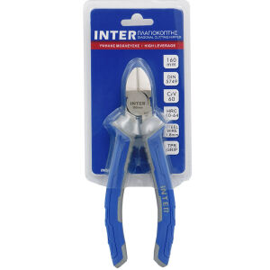 ΠΛΑΓΙΟΚΟΠΤΕΣ INTER 718953 ΥΨΗΛΗΣ ΜΟΧΛΕΥΣΗΣ 160mm CrV 60  ΜΠΛΕ ΓΚΡΙ TPR ΛΑΒΗ