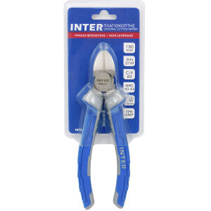 ΠΛΑΓΙΟΚΟΠΤΕΣ INTER 718955 ΥΨΗΛΗΣ ΜΟΧΛΕΥΣΗΣ 180mm CrV 60  ΜΠΛΕ ΓΚΡΙ TPR ΛΑΒΗ