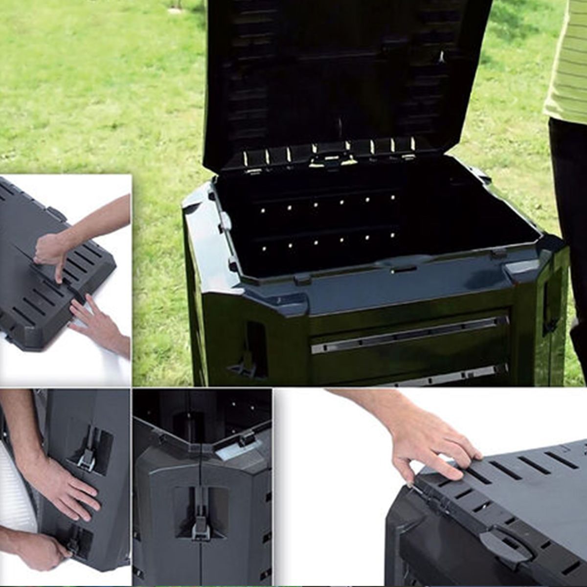 Κομποστοποιητής PROSPERPLAST IKL380C-S411 - 72x72x82Ycm Μαύρος 380lt