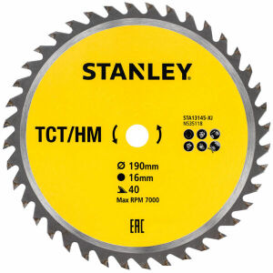 ΔΙΣΚΟΙ ΞΥΛΟΥ STANLEY STA13145 190 x 16 x 40 ΔΟΝΤΙΑ
