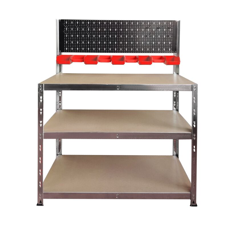 Πάγκος εργασίας γαλβανιζέ 100x40x136 cm με πάνελ Inox Kiss SH800