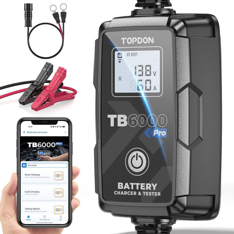 Φορτιστής Μπαταρίας Αυτοκινήτου 12V TB6000Pro Topdon