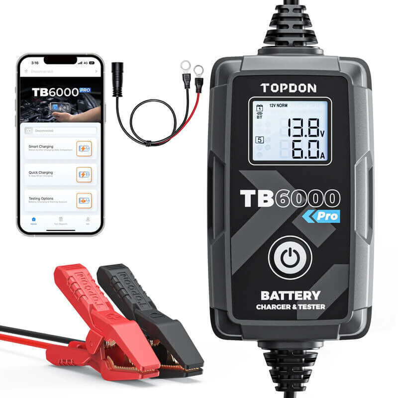 Φορτιστής Μπαταρίας Αυτοκινήτου 12V TB6000Pro Topdon