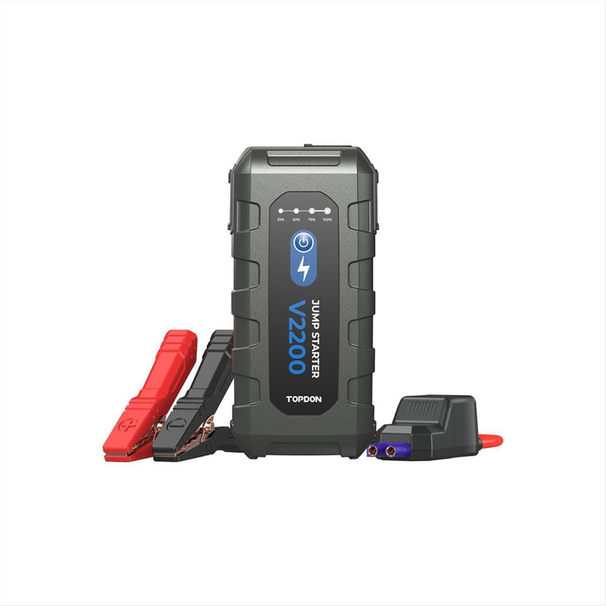 Φορητός Εκκινητής Μπαταρίας Αυτοκινήτου με Power Bank USB και Φακό Topdon