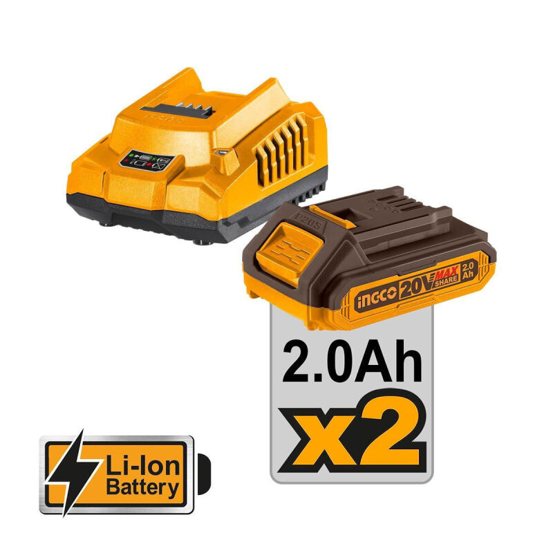 Παλμικό Κατσαβίδι Μπαταρίας Brushless 20V Ingco