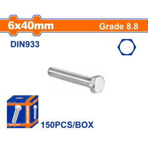 WADFOW ΒΙΔΑ ΕΞΑΓΩΝΗ ΓΑΛΒ. 8.8 DIN933 6X40 150TEM (WXSP518A)