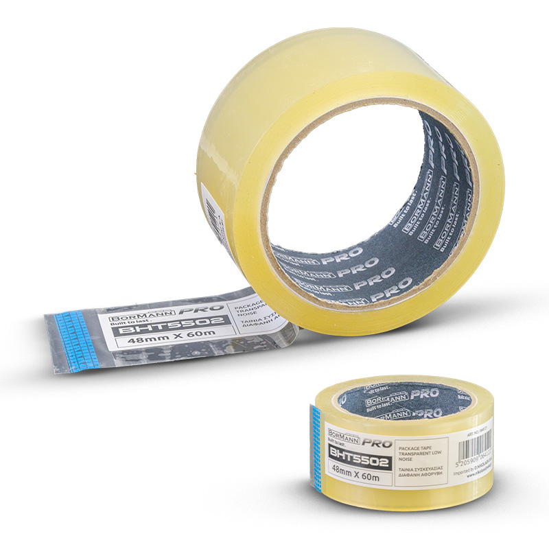 Ταινία Συσκευασίας Διάφανη Αθόρυβη 48mmx60m BORMANN Pro BHT5502