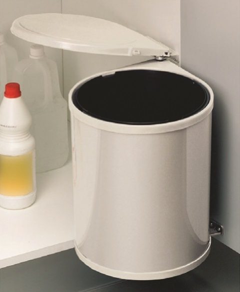 Κάδος Απορριμμάτων Πλαστικός για Ντουλάπι Λευκός 13lt