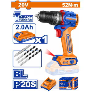 Κρουστικό Δραπανοκατσάβιδο Μπαταρίας Brushless 20V