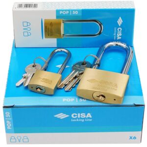 Λουκέτο Μακρύλαιμο LOCKING LINE POP με πασπαρτου κλειδί Cisa