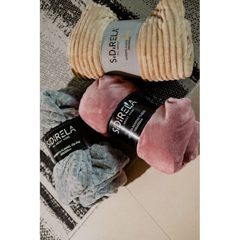 ΚΟΥΒΕΡΤΑ FLANNEL ZIG ZAG - 200x220cm 12ΤΜΧ/ΚΙΒ - Image 2