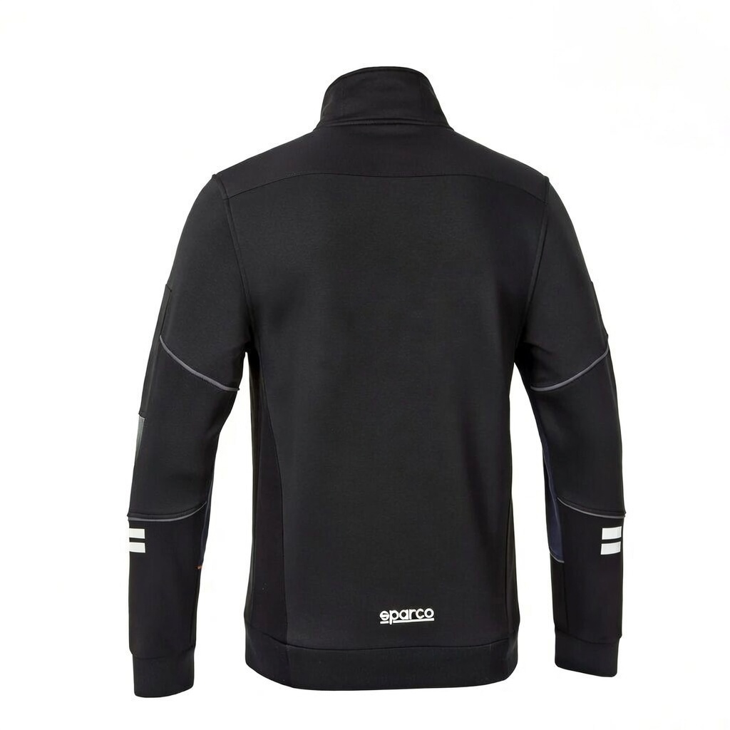 Ζακέτα φούτερ Μαύρη με fleece εσωτερικά και ανακλαστικές ταινίες Alabama Sparco